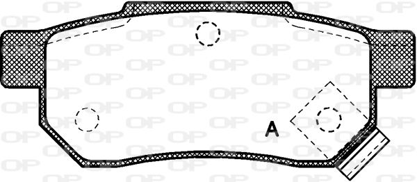 OPEN PARTS Комплект тормозных колодок, дисковый тормоз BPA0233.02